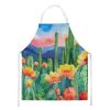 Arizona Saguaro Cactus Blossom in Watercolor Apron Cooking Kitchen Server Baking Crafts Gardening for Adult Women Men, Unisex, Large, Multicolor