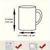 1 Count, 11oz, Tableware Ceramic Mug, White with Black Text, Ideal Gift for Dad on Thanksgiving & Valentine'S Day,