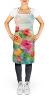 Roses in Watercolor Apron Cooking Kitchen Server Baking Crafts Gardening for Adult Women Men, Unisex, Large, Multicolor