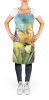 New Mexico Yucca Flower in Watercolor Apron Cooking Kitchen Server Baking Crafts Gardening for Adult Women Men, Unisex, Large, Multicolor