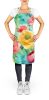 Ranunculus in Watercolor Apron Cooking Kitchen Server Baking Crafts Gardening for Adult Women Men, Unisex, Large, Multicolor