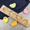Wooden Moon Cake Mold Steamed Pumpkin Pie Pastry Rice Cake Wooden DIY Baking Mold Basket Tiger Butterfly Peach 25g