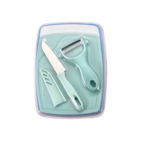 Stainless Steel Knife And Stainless Steel Peeler In One, Home Melon And Fruit Knife Cutting Board Set, Suitable For Cutting Fruits And Vegetables (Option: Kitchenware3pcs)