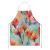 Wyoming Indian Paintbrush in Watercolor Apron Cooking Kitchen Server Baking Crafts Gardening for Adult Women Men, Unisex, Large, Multicolor