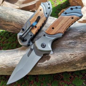 X49 Wooden-handled Folding Knife (Option: Knife)