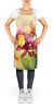 Orchids in Watercolor Apron Cooking Kitchen Server Baking Crafts Gardening for Adult Women Men, Unisex, Large, Multicolor